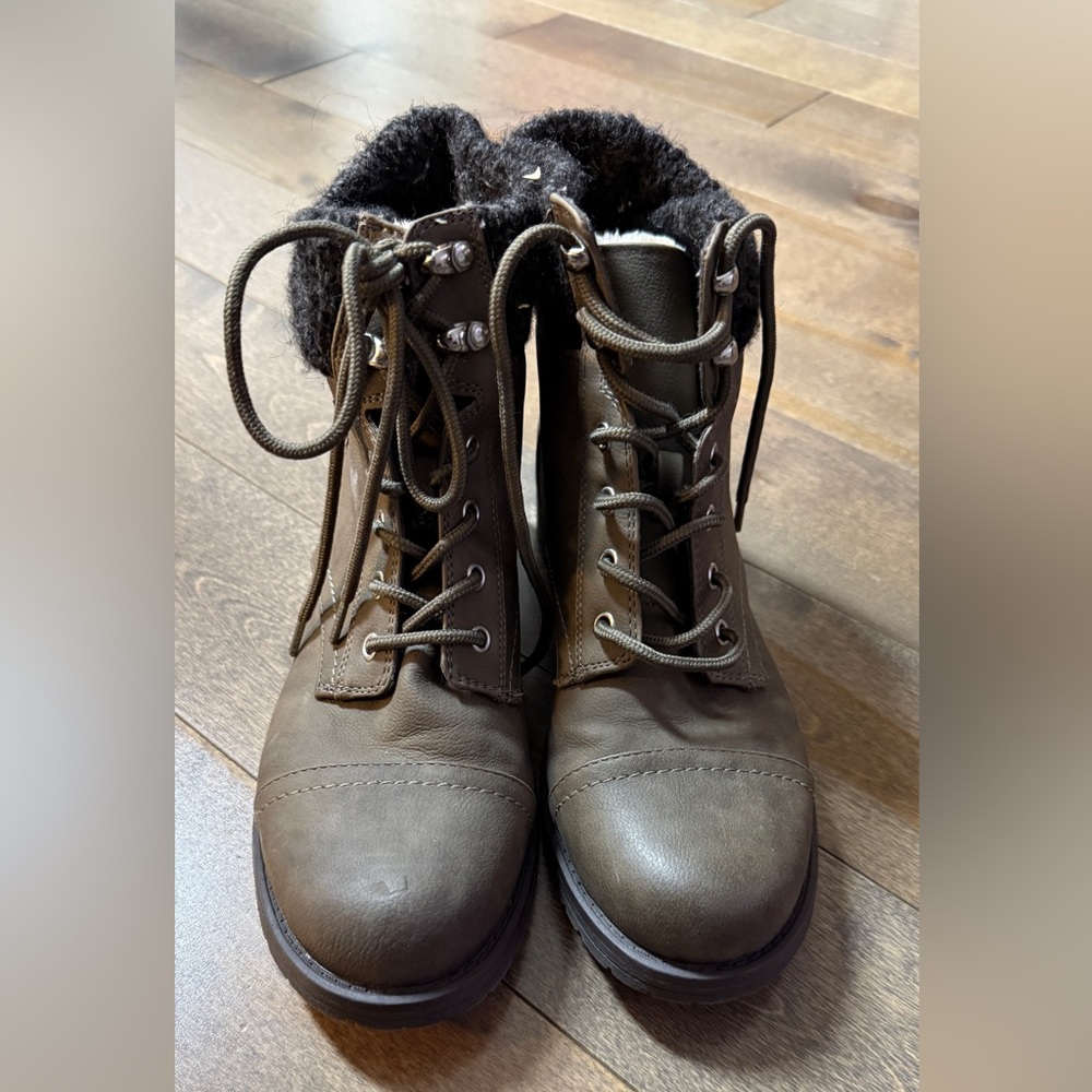 Call It Spring Dark Brown Combat Boots